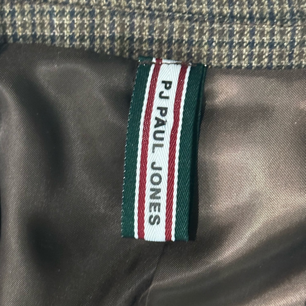 PJ Paul Jones Brown Tweed Blazer Dark Academia size L - Picture 4 of 8